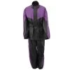 NexGen Ladies XS5001 Black And Purple Water Proof Rain Suit With Reflective Piping Rain Gear