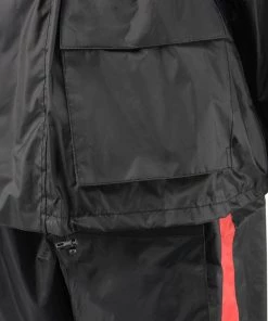 NexGen Ladies XS5001 Black And Red Water Proof Rain Suit With Reflective Piping