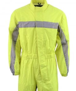 NexGen Men’s XS5004 Yellow Hi-Viz Water Proof Rain Suit With Reflective Panels