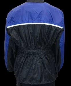 NexGen Ladies XS5031 Blue And Black Water Proof Rain Suit With Cinch Sides Rain Gear