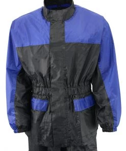 NexGen Ladies XS5031 Blue And Black Water Proof Rain Suit With Cinch Sides Rain Gear