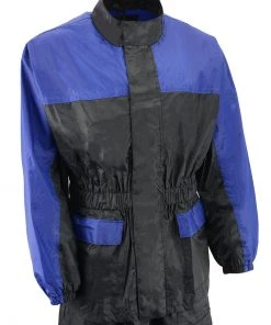 NexGen Ladies XS5031 Blue And Black Water Proof Rain Suit With Cinch Sides Rain Gear