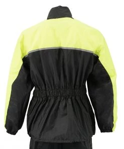 NexGen Ladies XS5031 Yellow And Black Hi-Viz Water Proof Rain Suit With Cinch Sides