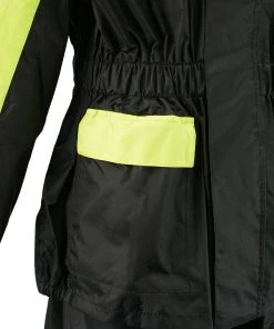 NexGen Ladies XS5031 Yellow And Black Hi-Viz Water Proof Rain Suit With Cinch Sides