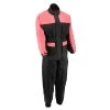 Rain Gear NexGen Ladies XS5031 Pink And Black Water Proof Rain Suit With Cinch Sides