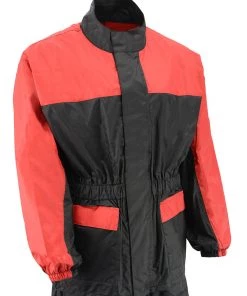 NexGen Ladies XS5031 Red And Black Water Proof Rain Suit With Cinch Sides Rain Gear