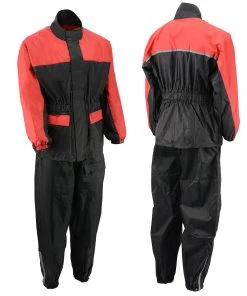 NexGen Ladies XS5031 Red And Black Water Proof Rain Suit With Cinch Sides Rain Gear