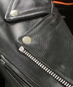 Genuine Leather Ladies XS603 Classic Black Motorcycle Leather Jacket Leather Motorcycle Jackets