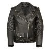 Genuine Leather Ladies XS603 Classic Black Motorcycle Leather Jacket Leather Motorcycle Jackets