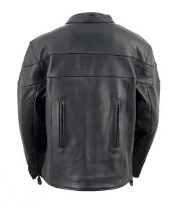 Milwaukee Leather XS7083 Ladies Black ‘Euro Racing’ Vented Jacket With Side Stretch Leather Motorcycle Jackets