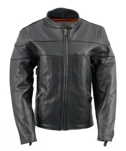 Milwaukee Leather XS7083 Ladies Black ‘Euro Racing’ Vented Jacket With Side Stretch Leather Motorcycle Jackets