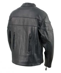 Milwaukee Leather XS7083 Ladies Black ‘Euro Racing’ Vented Jacket With Side Stretch Leather Motorcycle Jackets