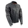 Milwaukee Leather XS7083 Ladies Black ‘Euro Racing’ Vented Jacket With Side Stretch Leather Motorcycle Jackets
