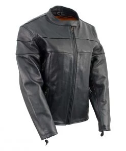 Milwaukee Leather XS7083 Ladies Black ‘Euro Racing’ Vented Jacket With Side Stretch Leather Motorcycle Jackets