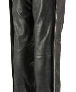 Xelement XS7591 Ladies'Bling' Black Classic Leather Chaps Motorycle Pants & Chaps