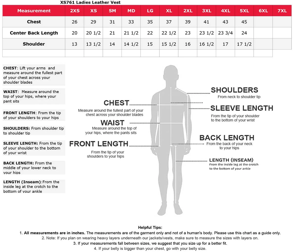 Genuine Leather Ladies XS761 Classic Braided Leather Vest With Side Laces Motorcycle Vests