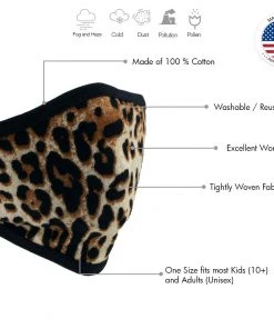 Riding Gear Xelement XS8005 'Leopard Print' USA Made 100 % Cotton Protective Face Mask