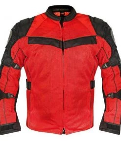 Xelement XS8161 Men's 'Venture' All Season Black With Red Tri-Tex And Mesh Jacket With X-Armor Protection Motorcycle Jackets