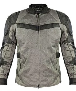 Xelement XS8162 Men's 'Venture' All Season Black With Grey Tri-Tex And Mesh Jacket With X-Armor Protection Motorcycle Jackets