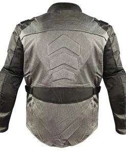 Xelement XS8162 Men's'Venture' All Season Black With Grey Tri-Tex And Mesh Jacket With X-Armor Protection Motorcycle Jackets