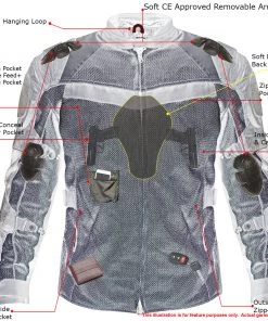 Xelement XS8161 Men's 'Venture' All Season Black With Red Tri-Tex And Mesh Jacket With X-Armor Protection Motorcycle Jackets